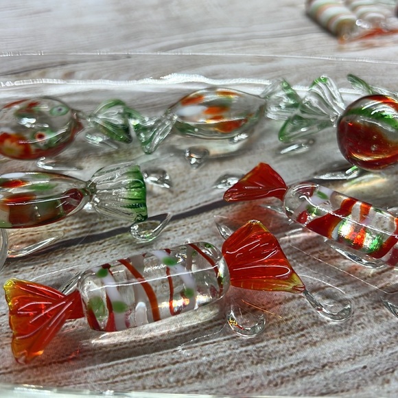 Lot of 7 Vintage Glass Blown Wrapped Candy - Picture 4 of 5